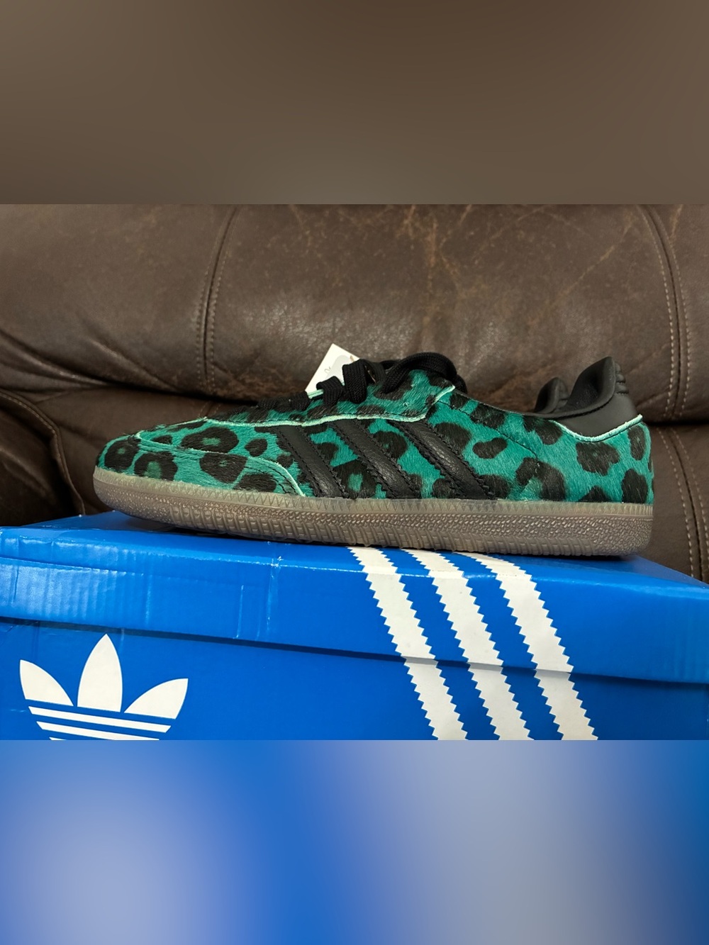 adidas samba og Leopard-Print with Black Stripes brand new in box
